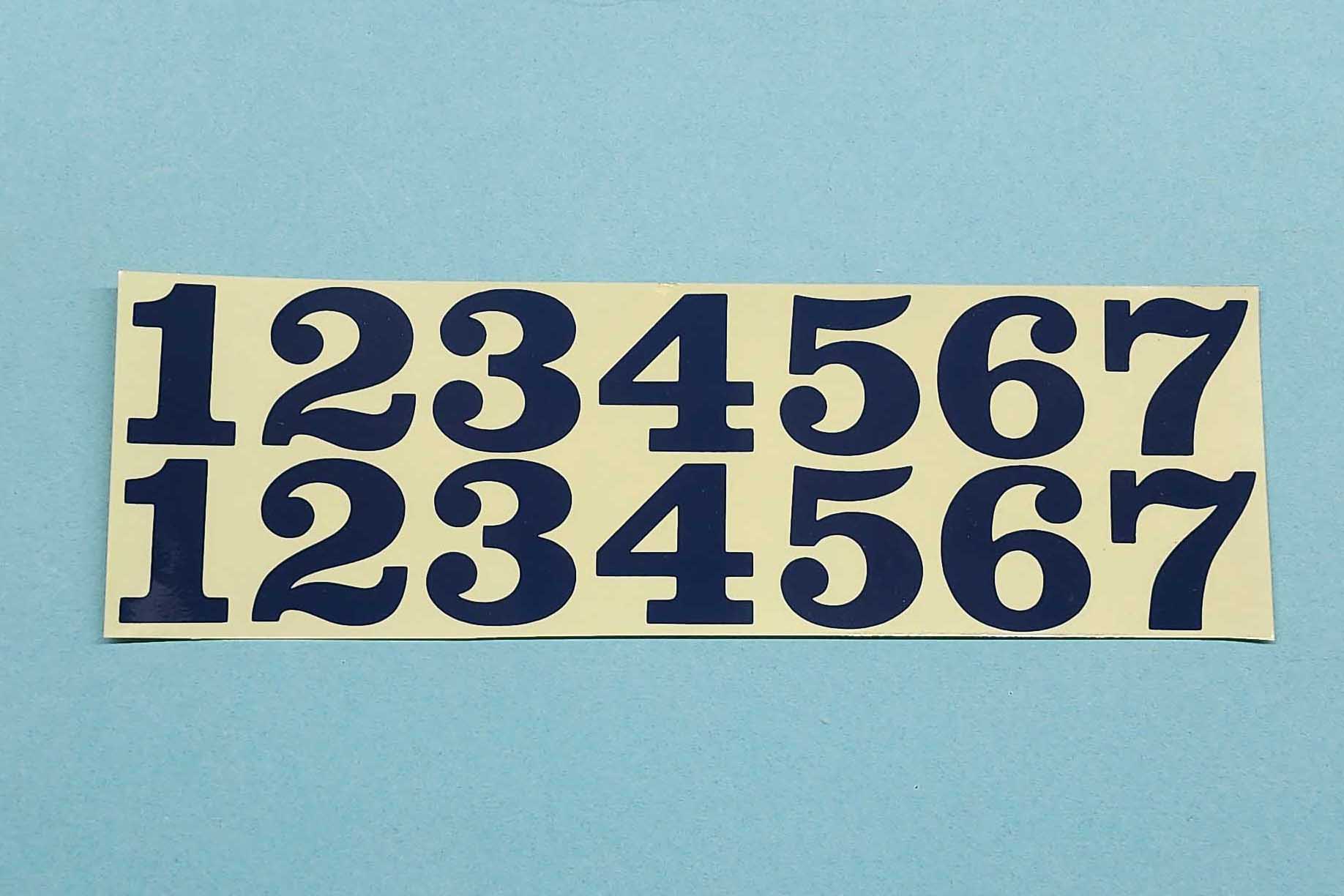 番号ステッカー 「1234567」